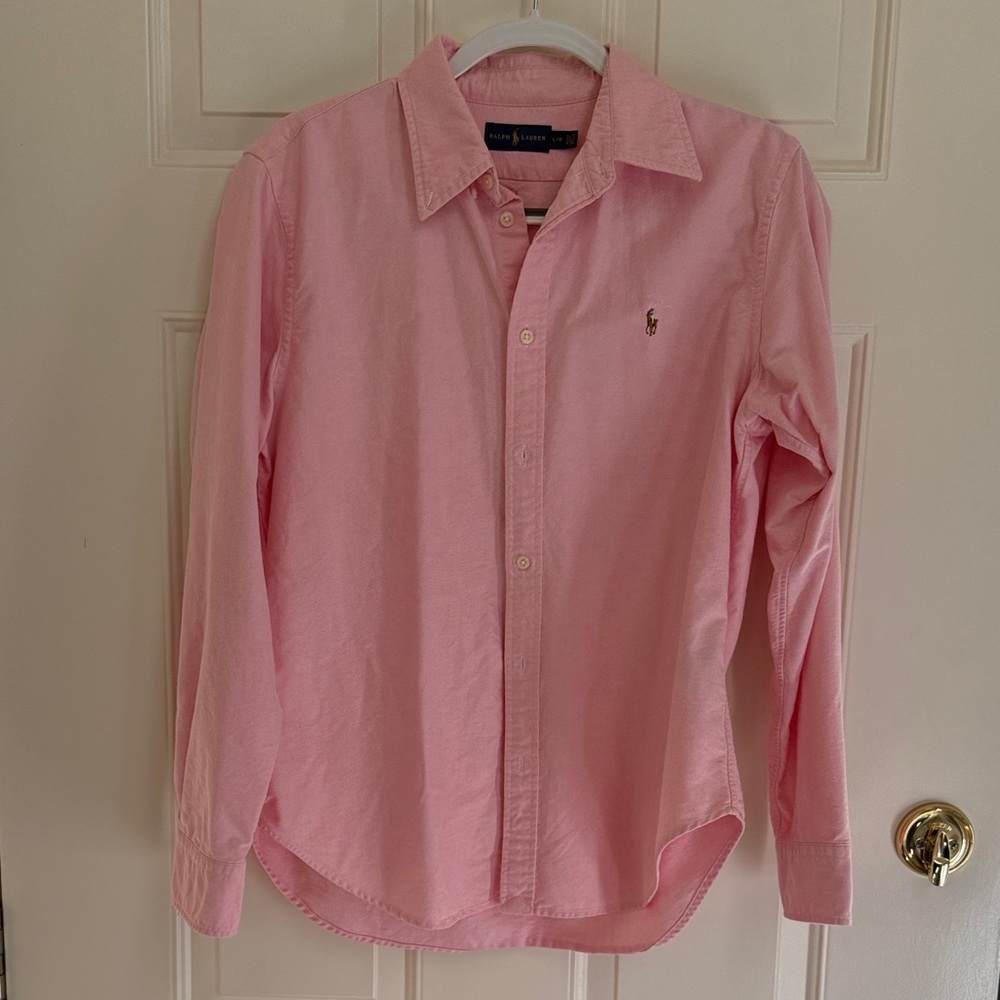 Ralph Lauren Pink Long-Sleeve Button-Down Shirt
